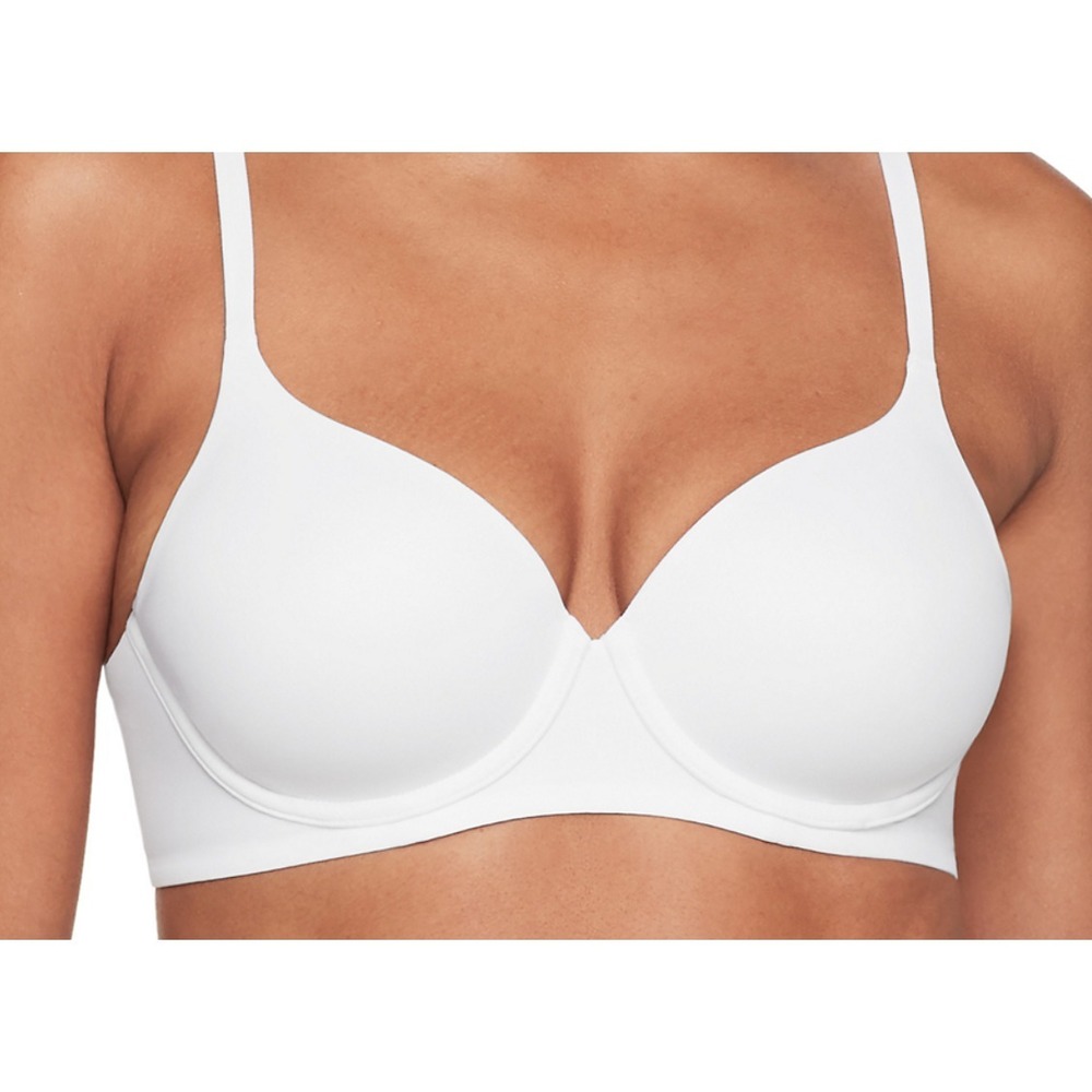 Warners No Side Effects Comfort‎ Wireless T-Shirt Bra RA2231A - White- 3XL NWT